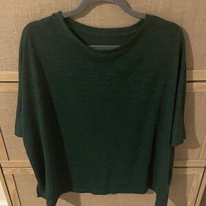 Relaxed Forest Green Short Sleeve Crewneck Tee